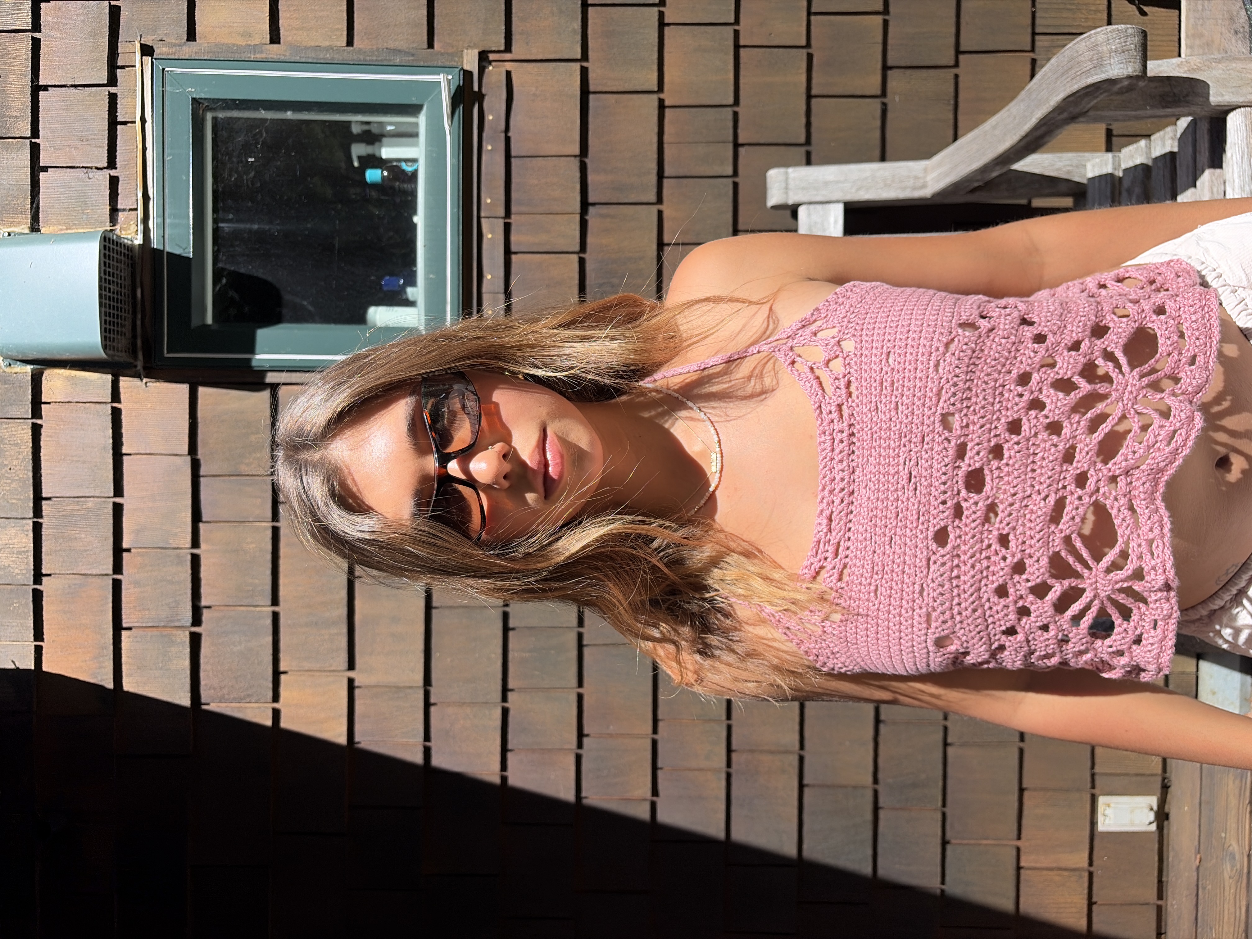 The Blush Halter - blush crochet halter top